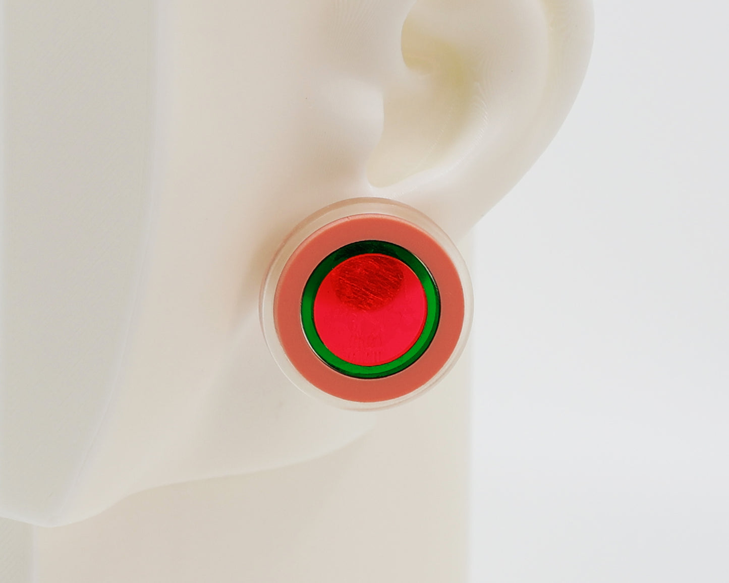 Asymmetrical Concentric Circle #A010 Earrings