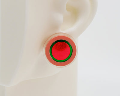 Asymmetrical Concentric Circle #A010 Earrings