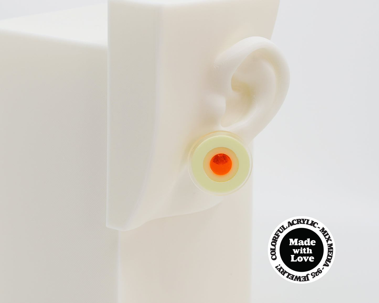 Asymmetrical Concentric Circle #A012 Earrings