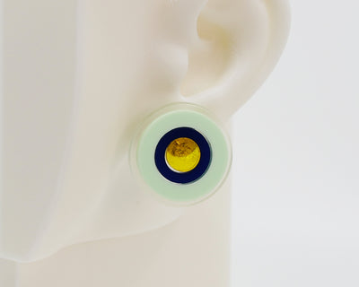 Asymmetrical Concentric Circle #A014 Earrings