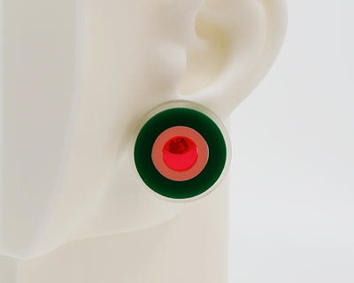 Asymmetrical Concentric Circle #A016 Earrings