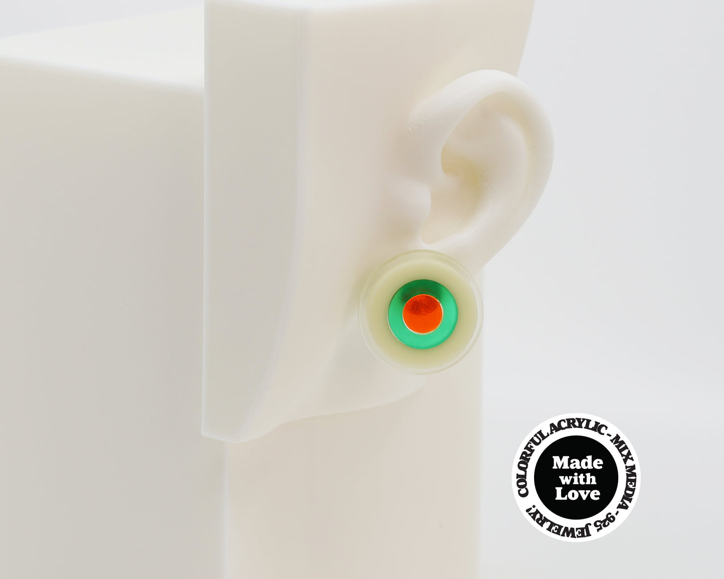 Asymmetrical Concentric Circle #A017 Earrings