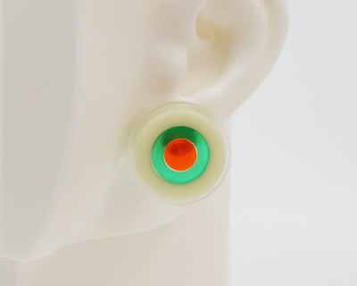Asymmetrical Concentric Circle #A017 Earrings