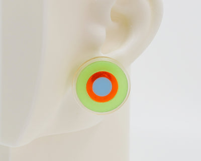 Asymmetrical Concentric Circle #A017 Earrings