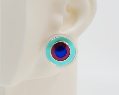 Asymmetrical Concentric Circle #A019 Earrings