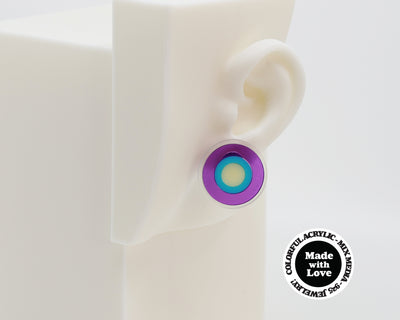 Asymmetrical Concentric Circle #A019 Earrings