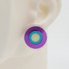 Asymmetrical Concentric Circle #A019 Earrings