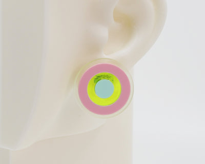 Asymmetrical Concentric Circle #A020 Earrings