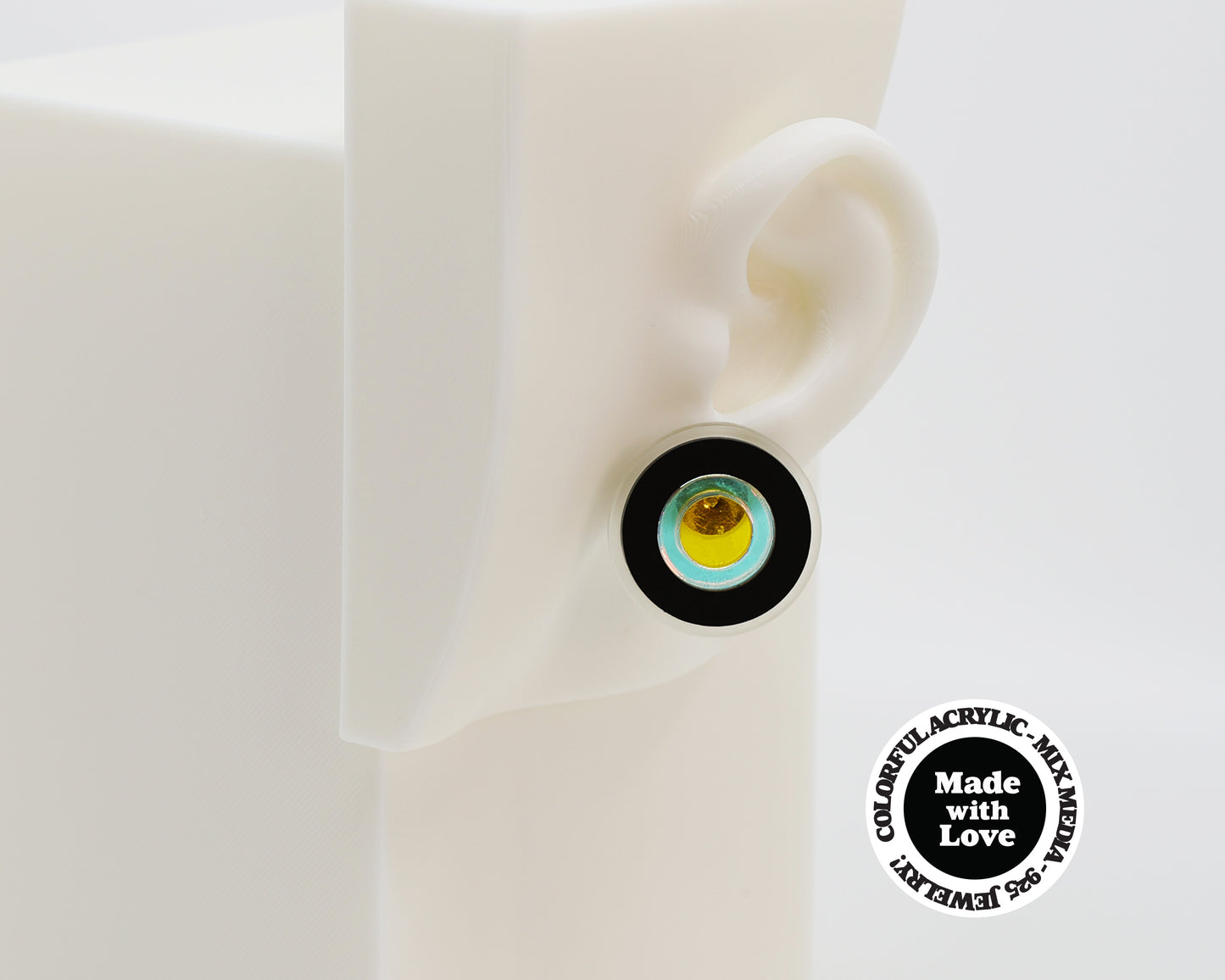Asymmetrical Concentric Circle #A020 Earrings