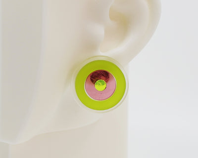 Asymmetrical Concentric Circle #A021 Earrings
