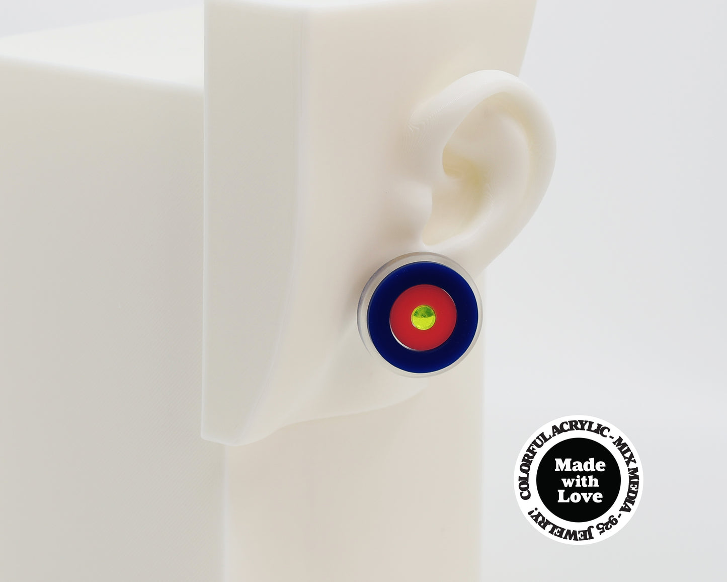 Asymmetrical Concentric Circle #A023 Earrings