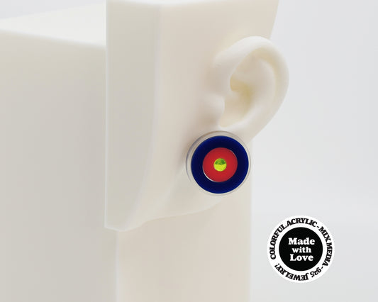 Asymmetrical Concentric Circle #A023 Earrings