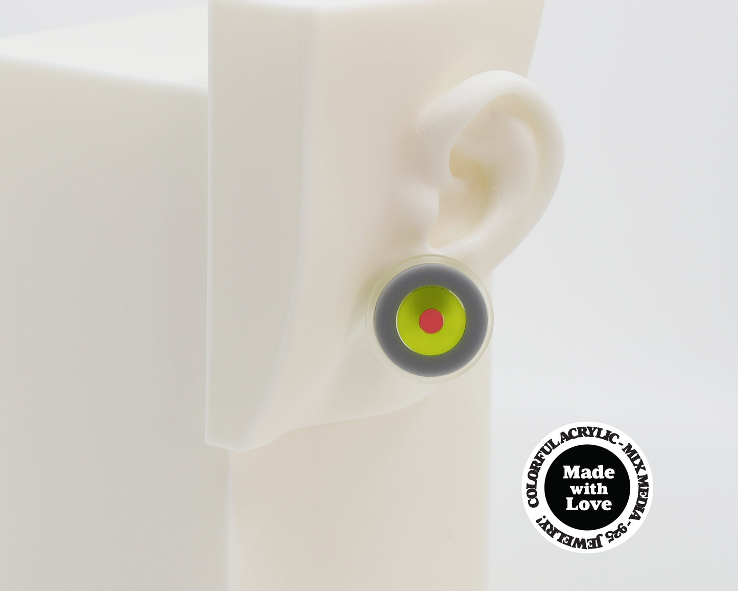 Asymmetrical Concentric Circle #A024 Earrings