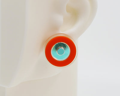 Asymmetrical Concentric Circle #A027 Earrings