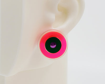 Asymmetrical Concentric Circle #A028 Earrings
