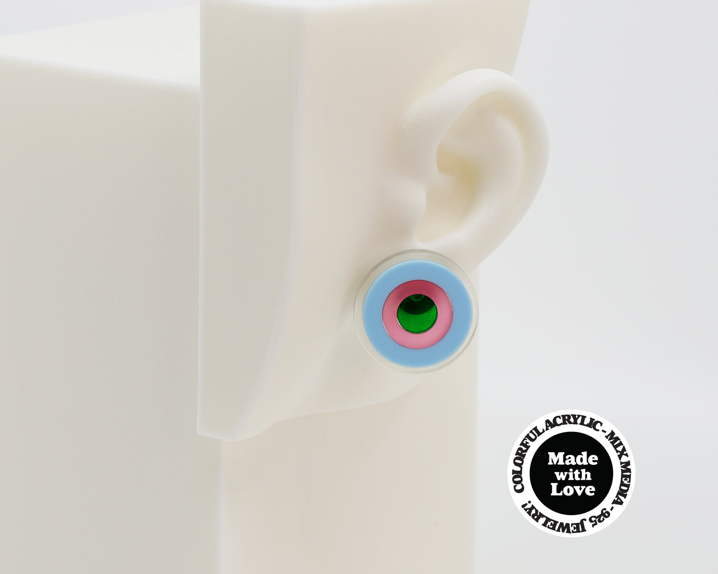 Asymmetrical Concentric Circle #A028 Earrings