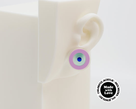Asymmetrical Concentric Circle #A030 Earrings