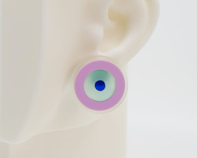 Asymmetrical Concentric Circle #A030 Earrings