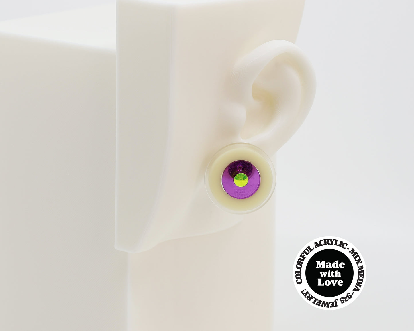 Asymmetrical Concentric Circle #A030 Earrings