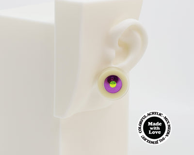 Asymmetrical Concentric Circle #A030 Earrings
