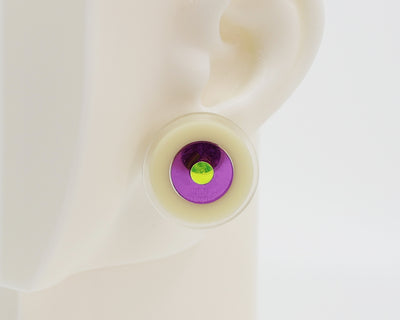 Asymmetrical Concentric Circle #A030 Earrings
