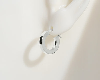 Sterling Silver 2 Hoops & 1 Puppa ThePug Charm Earrings #AL003