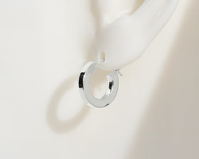 Sterling Silver Hoop, Star Charm Earrings #AS002