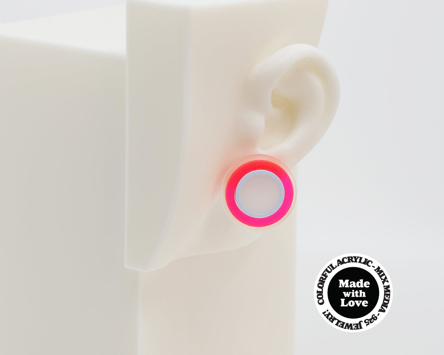 Asymmetrical Concentric Circle #A001 Earrings