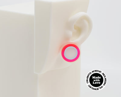 Asymmetrical Concentric Circle #A001 Earrings