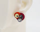 Asymmetrical Italian Leather Circle Earrings #A001