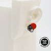 Asymmetrical Italian Leather Circle Earrings #A001