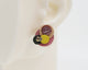 Asymmetrical Italian Leather Circle Earrings #A002