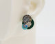 Asymmetrical Italian Leather Circle Earrings #A003