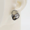 Asymmetrical Italian Leather Circle Earrings #A004