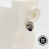 Asymmetrical Italian Leather Circle Earrings #A004