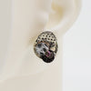 Asymmetrical Italian Leather Circle Earrings #A004
