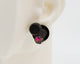 Asymmetrical Italian Leather Circle Earrings #A005
