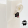 Asymmetrical Italian Leather Circle Earrings #A005