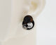 Asymmetrical Italian Leather Circle Earrings #A006