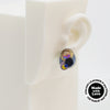 Asymmetrical Italian Leather Circle Earrings #A007