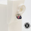Asymmetrical Italian Leather Circle Earrings #A007