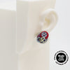 Asymmetrical Italian Leather Circle Earrings #A008