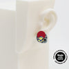 Asymmetrical Italian Leather Circle Earrings #A008