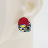 Asymmetrical Italian Leather Circle Earrings #A008