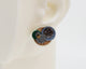 Asymmetrical Italian Leather Circle Earrings #A009
