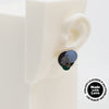 Asymmetrical Italian Leather Circle Earrings #A009