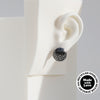 Mismatched "Leopard Print" & "Grid" Sterling Silver Dome Earrings #AD001