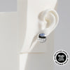 Mismatched "Memphis Style" & "Grid" Sterling Silver Dome Earrings #AD002