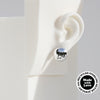 Mismatched "Ag" & "Made with Love" Sterling Silver Dome Earrings #AD003