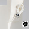 Mismatched "Numbers" & "Letters" Sterling Silver Dome Earrings #AD004